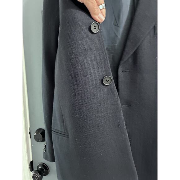 GIORGIO ARMANI Le Collezioni Men's Black Sport Coat Blazer Sz 42L Wool Executive - Picture 2 of 9